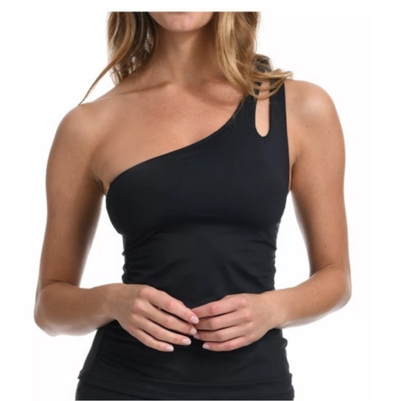 La Blanca Island Goddess One Shoulder Keyhole Tankini Swimsuit Top - Picture 1 of 13